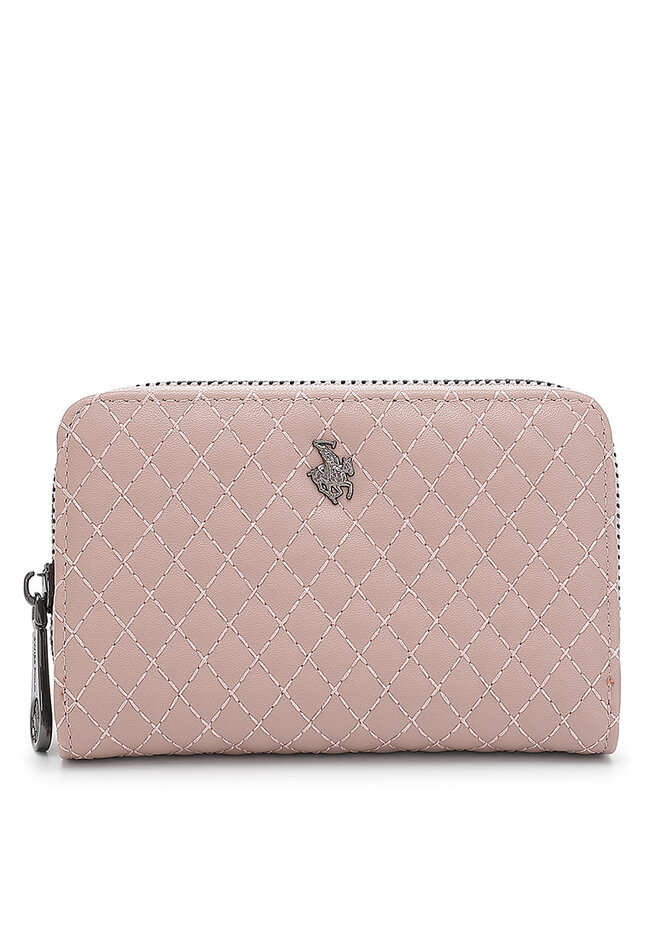 Swiss Polo Quilted Short Purse / Wallet (長皮夾) - 粉紅色