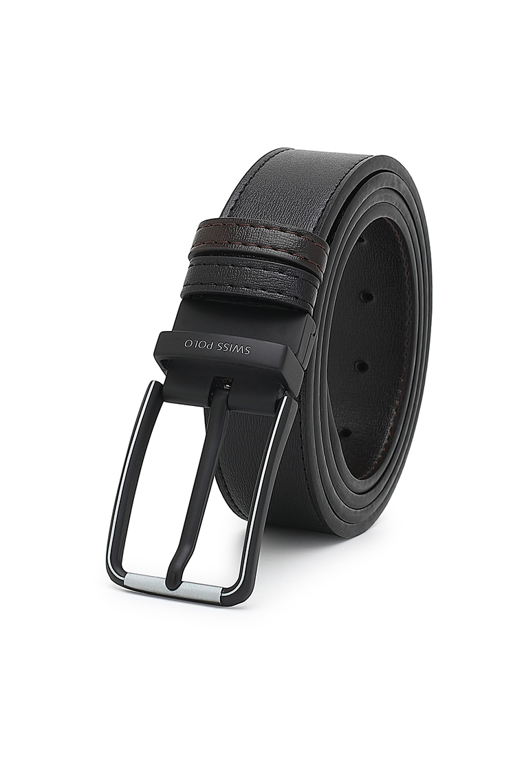Swiss Polo 35mm Reversible Pin Buckle Belt (皮帶) - 黑色