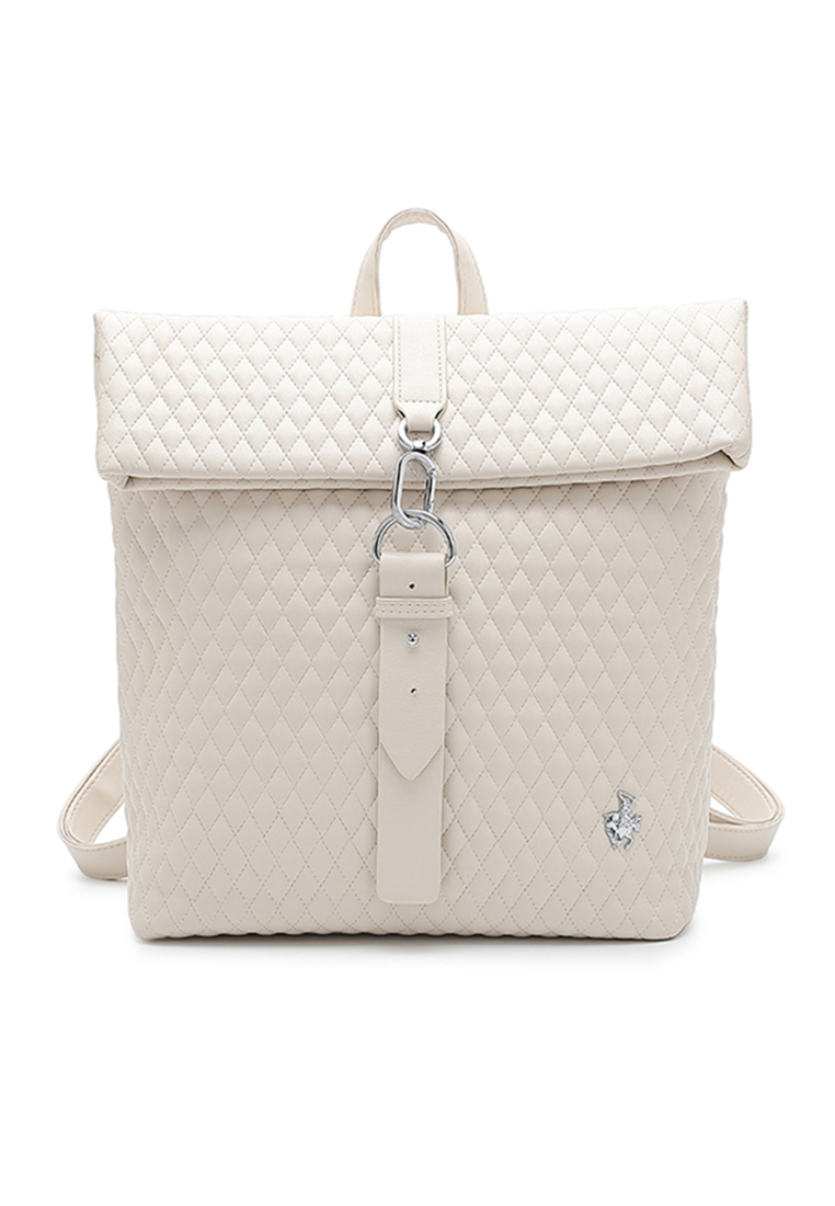 Swiss Polo Quilted Backpack (後背包) - 米褐色