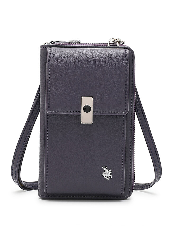 Swiss Polo Women's Sling Purse / Sling Bag / Crossbody Bag (吊帶皮夾 / 斜背包) - 紫色