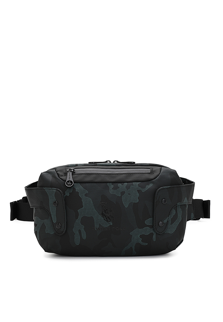 Swiss Polo Men's Camo Waist Bag / Belt Bag / Chest Bag (搭扣包 / 胸包) - 綠色