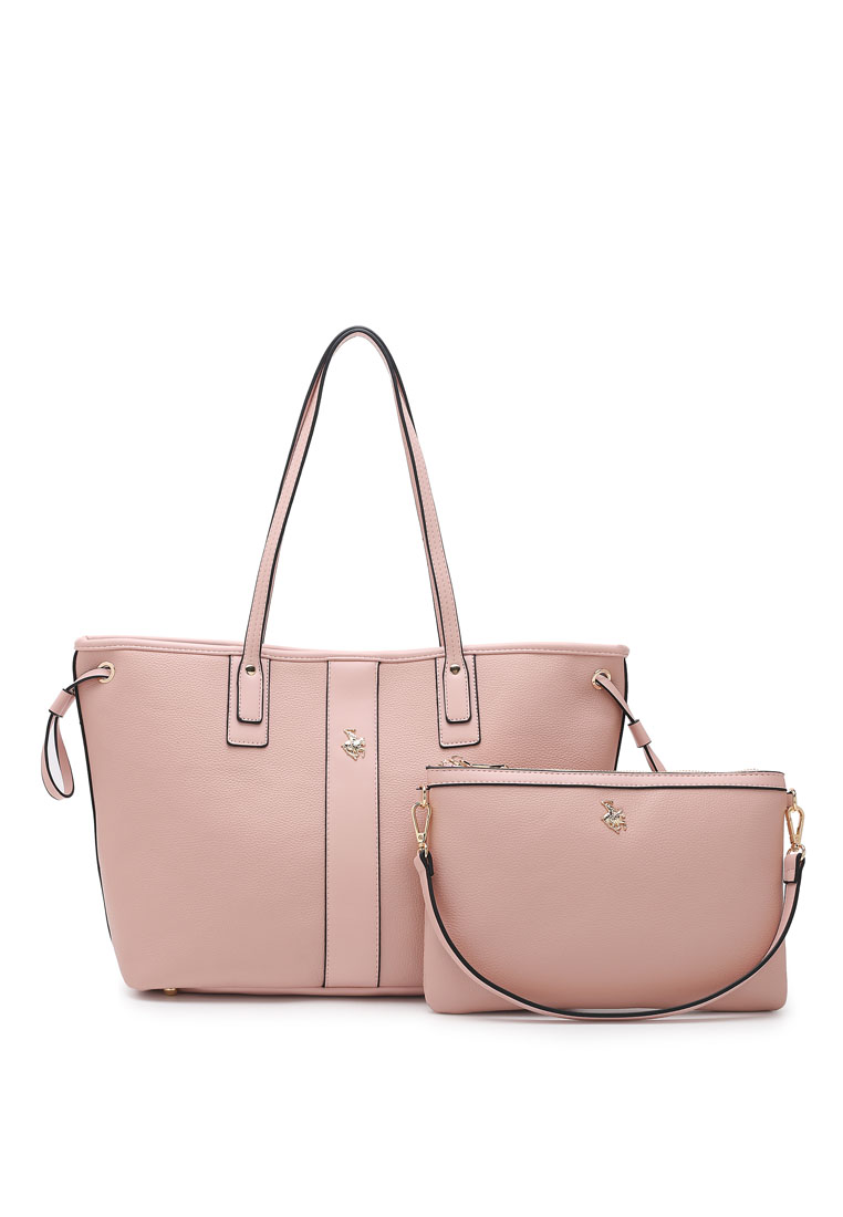 Swiss Polo 2-in-1 Tote Bag & Top Handle Bag (二合一 - 託特包 & 手拿包) - 粉紅色