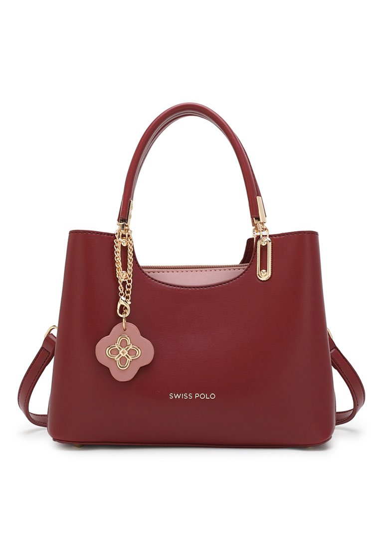 Swiss Polo Women's Top Handle Bag / Sling Bag / Crossbody Bag (斜背包 / 手提包) - 紅色