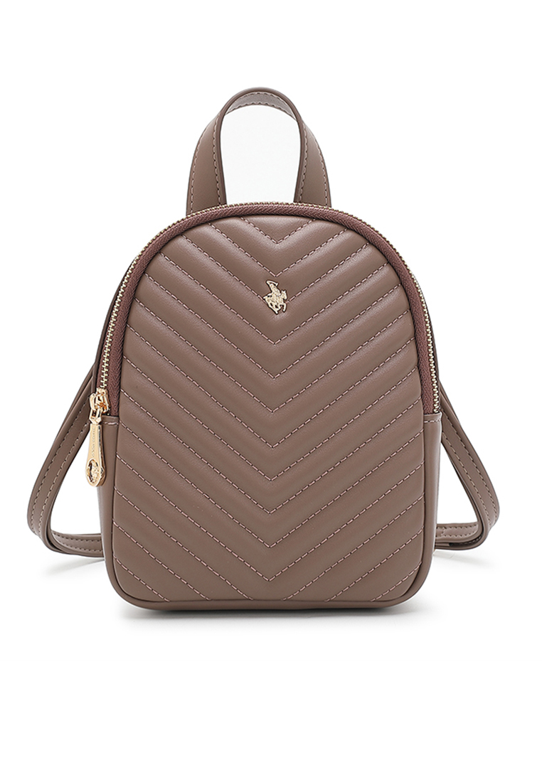 Swiss Polo Quilted Convertible Mini Backpack / Sling Bag (後背包 / 斜背包) - 紫色