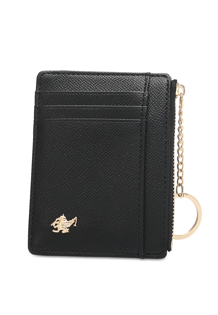 Swiss Polo Women's Card Holder With Coin Compartment (皮夾及零錢包) - 黑色
