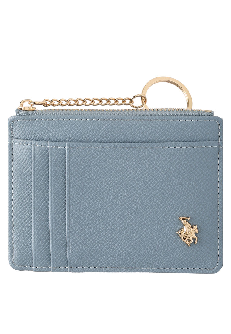 Swiss Polo Women's Card Holder With Coin Compartment (皮夾及零錢包) - 藍色