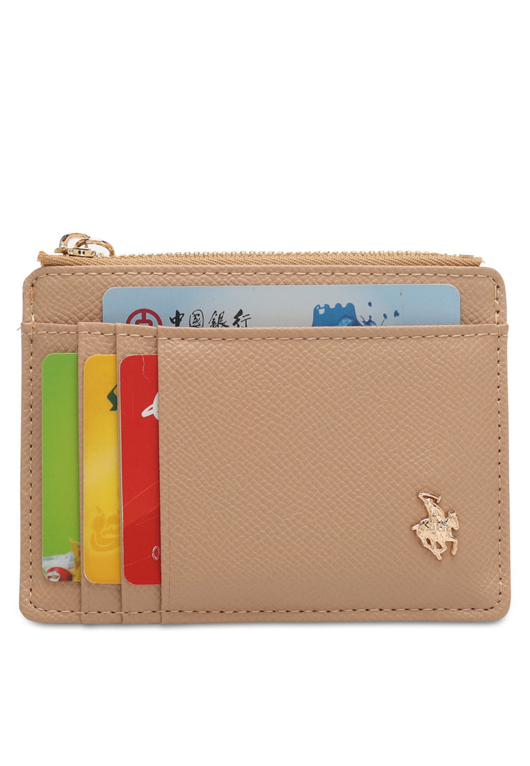 Swiss Polo Women's Card Holder With Coin Compartment (皮夾及零錢包) - 米褐色