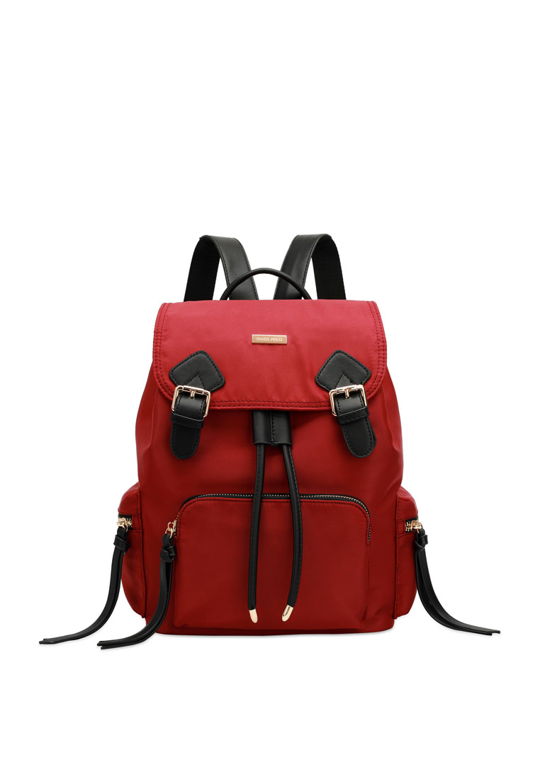 Swiss Polo Women's Top Flap Backpack (後背包) - 紅色