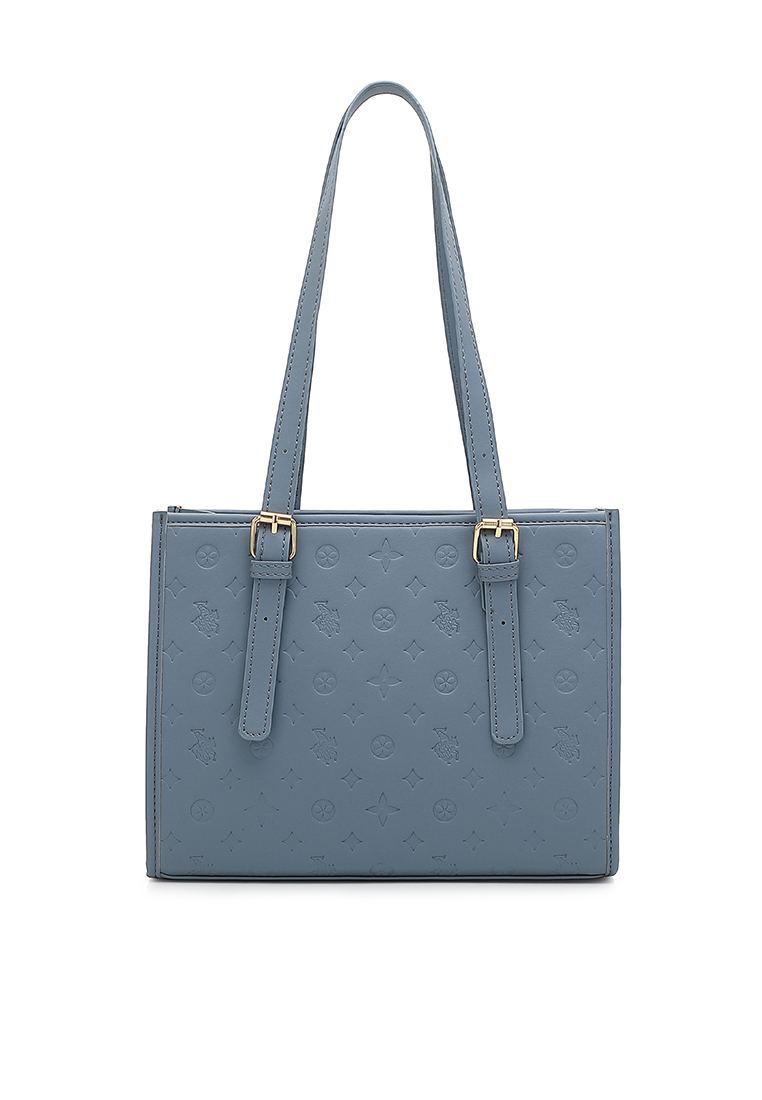 Swiss Polo Women's Monogram Tote Bag / Shoulder Bag (託特包 / 單肩包) - 藍色