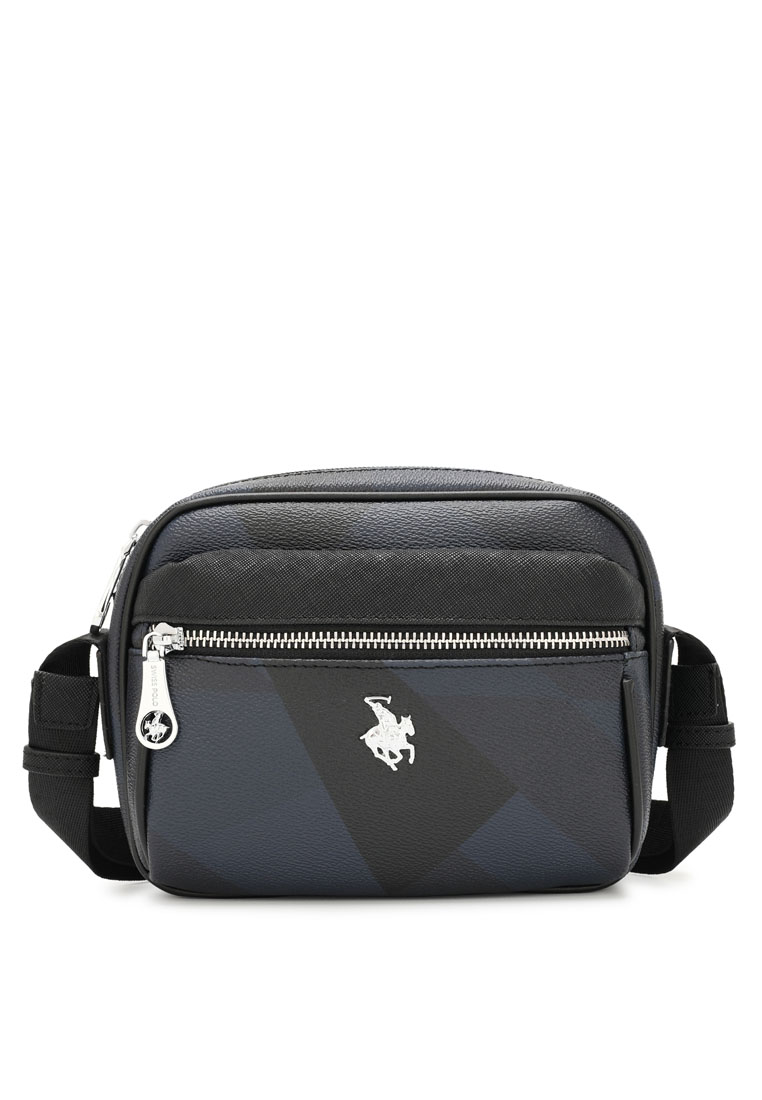 Swiss Polo Men's Monogram Messenger Bag / Crossbody Bag / Sling Bag (斜背包) - 黑色