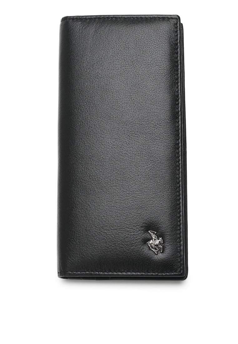 Swiss Polo Men's Genuine Leather RFID Blocking Long Wallet (Genuine 皮革 RFID 皮夾) - 黑色