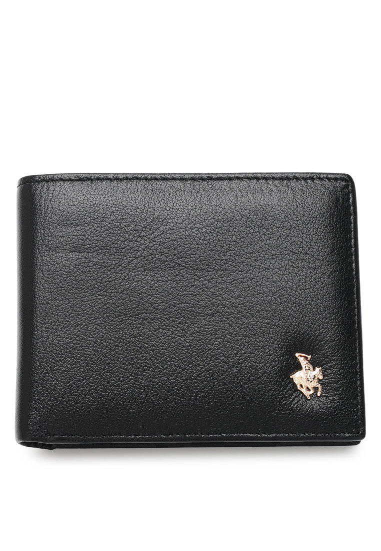 Swiss Polo Genuine Leather RFID Short Wallet (皮革短皮夾) - 黑色