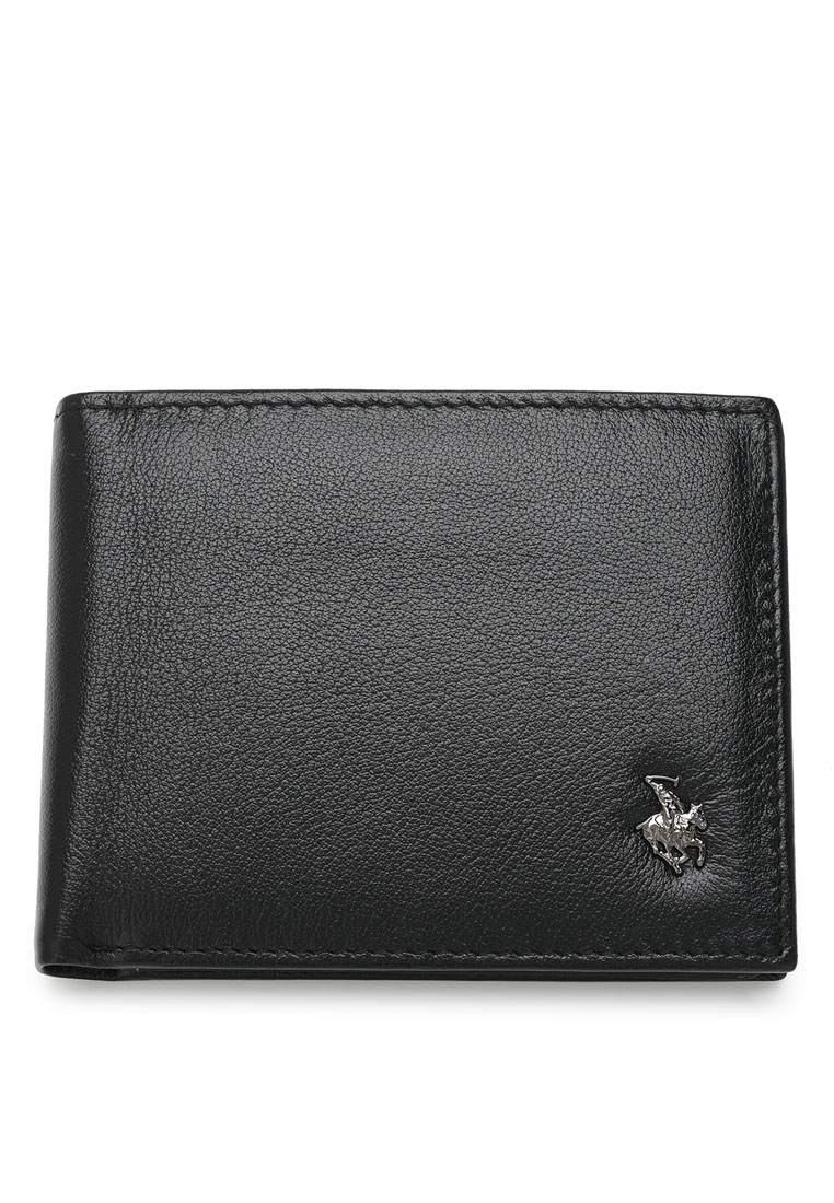 Swiss Polo Men's Genuine Leather RFID Blocking Wallet (皮革皮夾) - 黑色