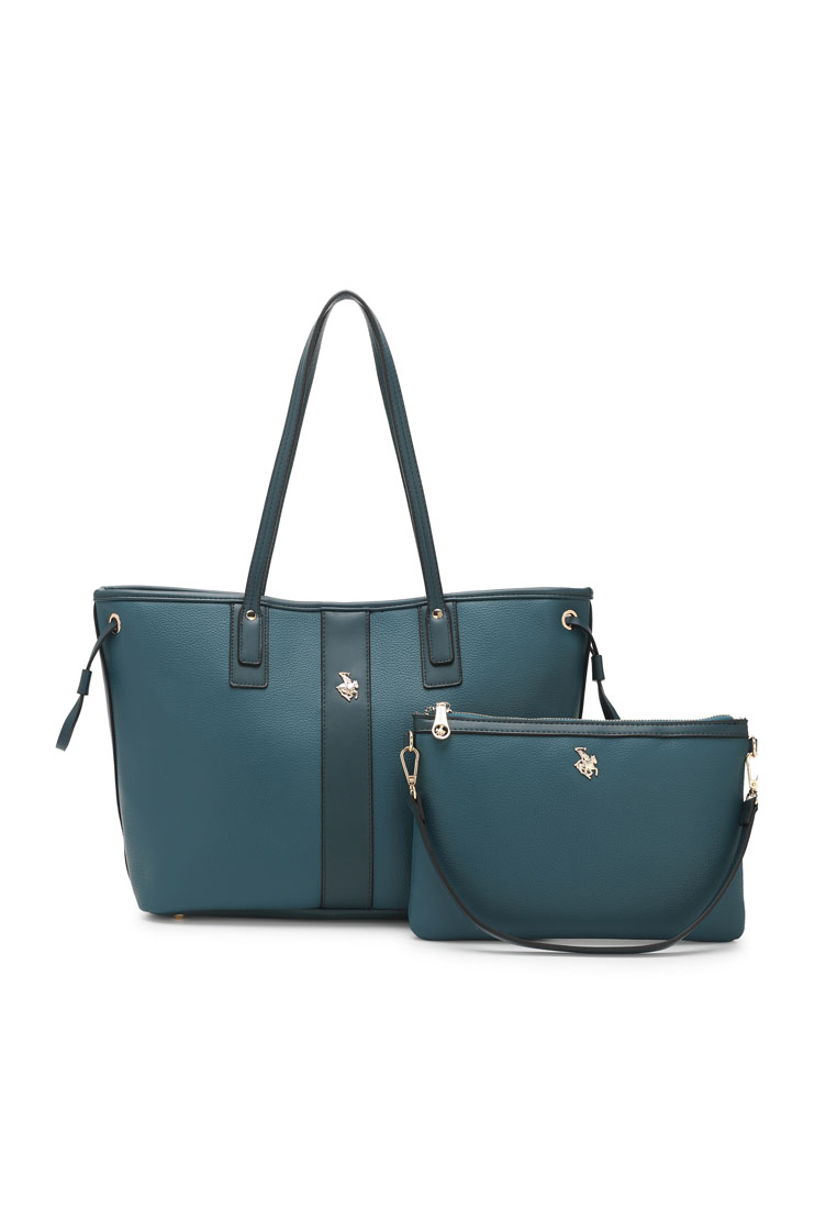 Swiss Polo 2-in-1 Tote Bag & Top Handle Bag (二合一 - 託特包 & 手拿包) - 藍色