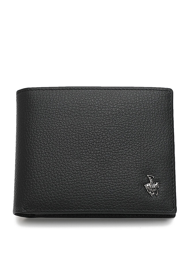 Swiss Polo Genuine Leather RFID Blocking Short Wallet (皮革皮夾) - 黑色