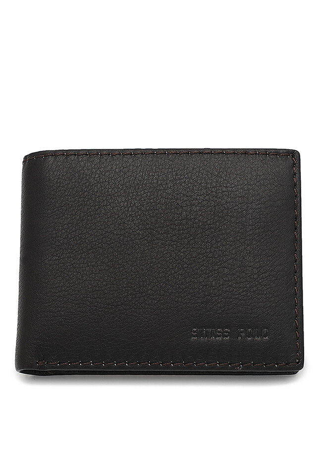 Swiss Polo Genuine Leather RFID Short Wallet (皮革短皮夾) - 褐色