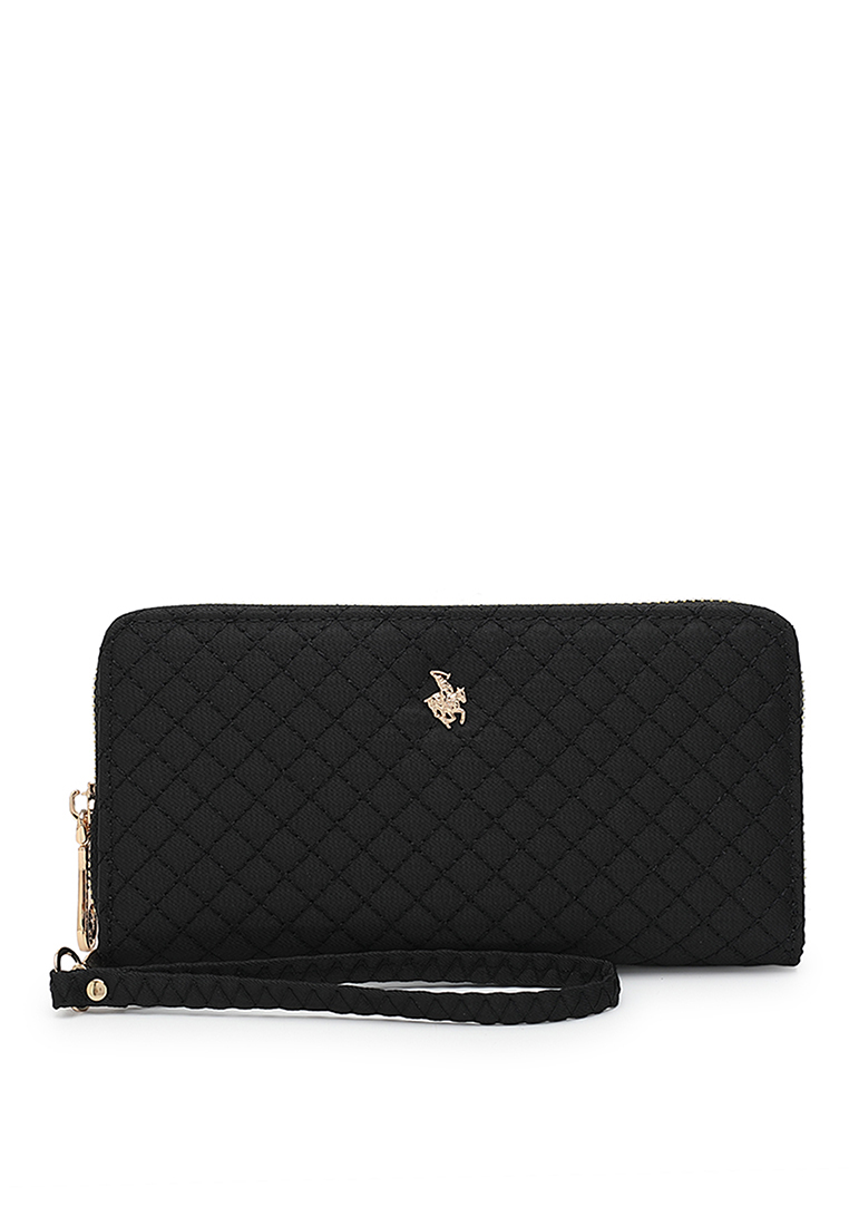 Swiss Polo Quilted Long Purse / Wallet (長皮夾) - 黑色