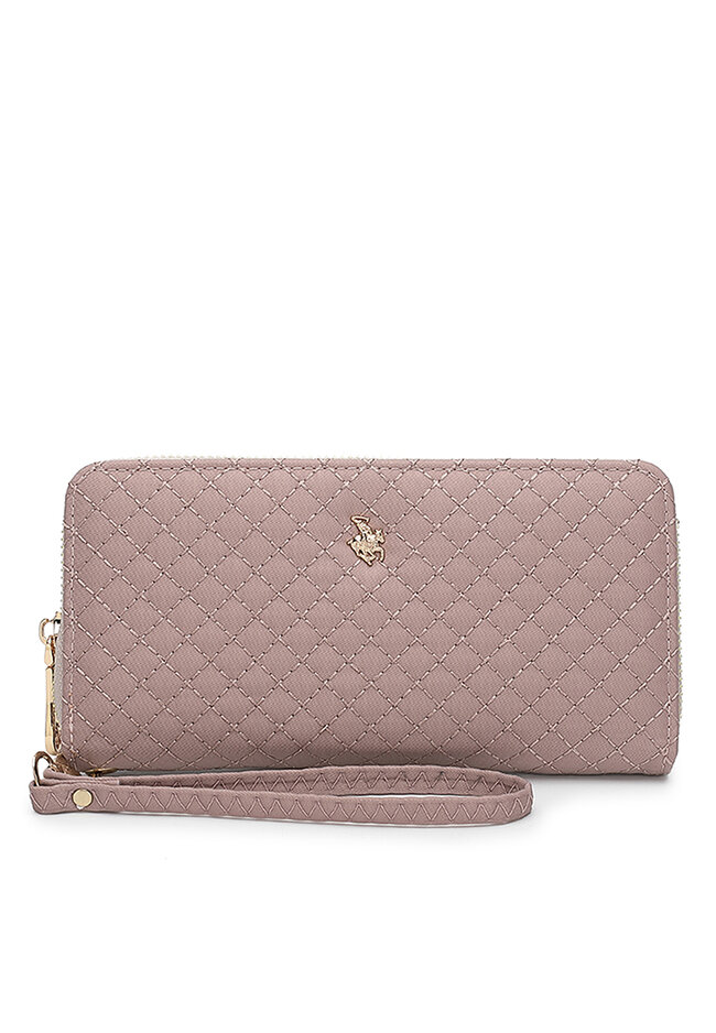 Swiss Polo Quilted Long Purse / Wallet (長皮夾) - 粉紅色