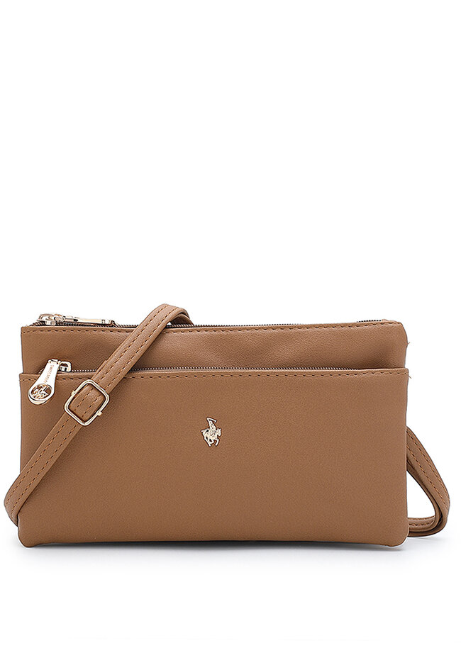 Swiss Polo Women's Sling Bag / Crossbody Bag / Wristlet (斜背包 / 腕帶皮夾) - 褐色