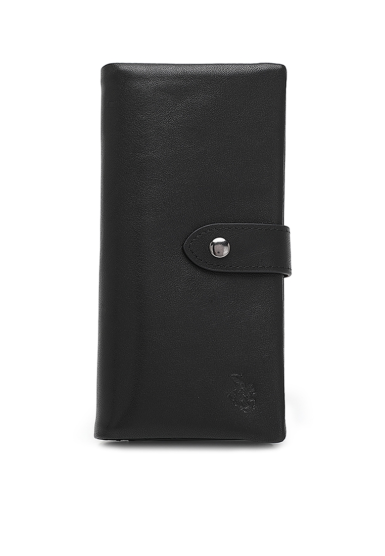 Swiss Polo Genuine Leather RFID Blocking Long Wallet (皮革長皮夾) - 黑色
