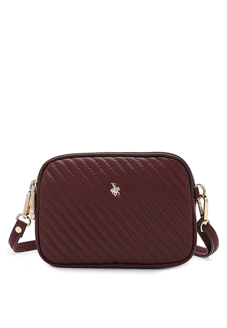 Swiss Polo Quilted Sling Bag / Crossbody Bag (斜背包) - 紅色