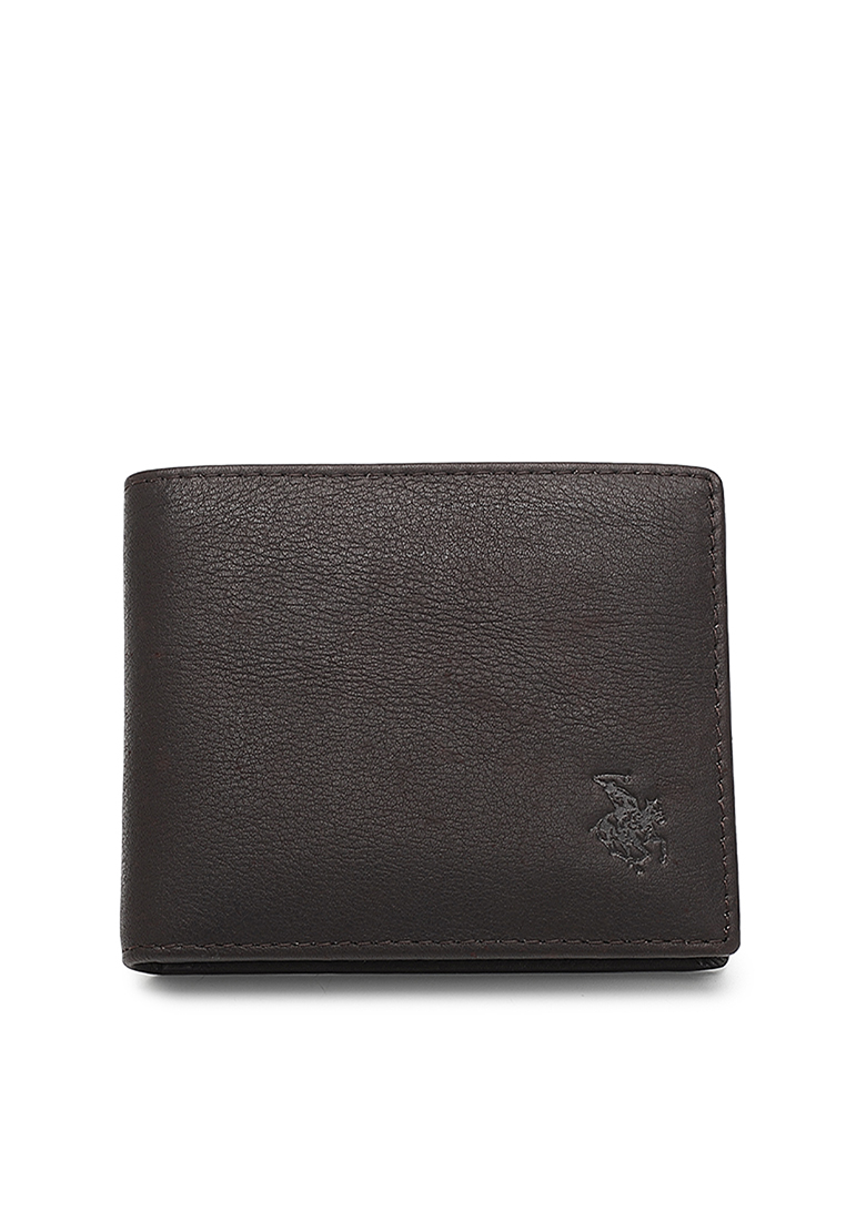 Swiss Polo Leather RFID Bi-Fold Short Wallet (皮革皮夾) - 褐色