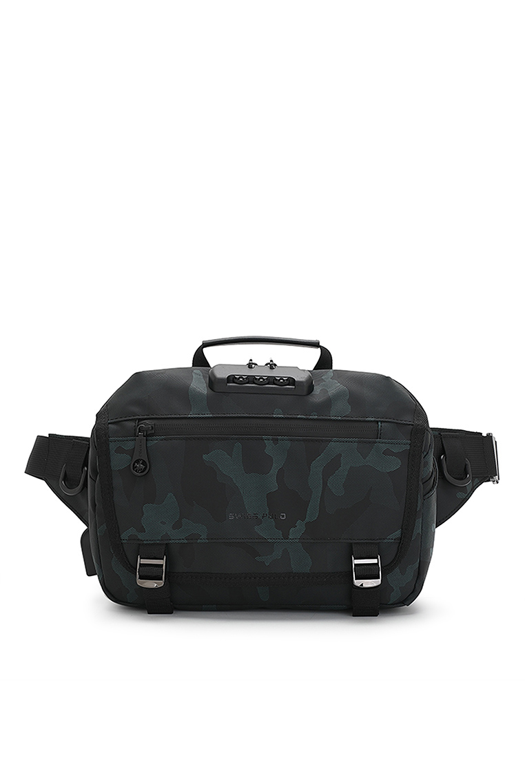 Swiss Polo Camo Messenger Bag / Sling Bag / Chest Bag (斜背包 / 胸圍) - 綠色