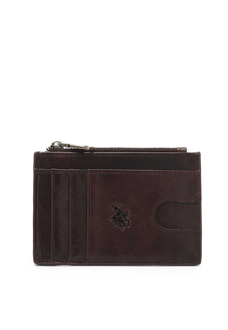 Swiss Polo Genuine Leather RFID Card Holder (皮革名片夾) - 褐色