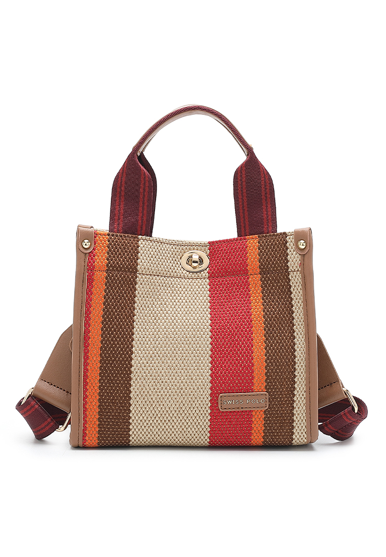 Swiss Polo Canvas Top Handle Bag / Sling Bag / Crossbody Bag (斜背包 / 手提包) - 紅色