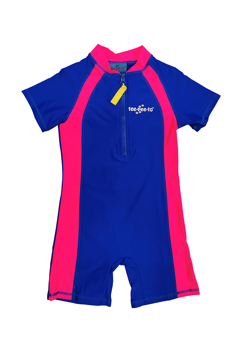 TeePeeTo Blue Pink Solid One Piece