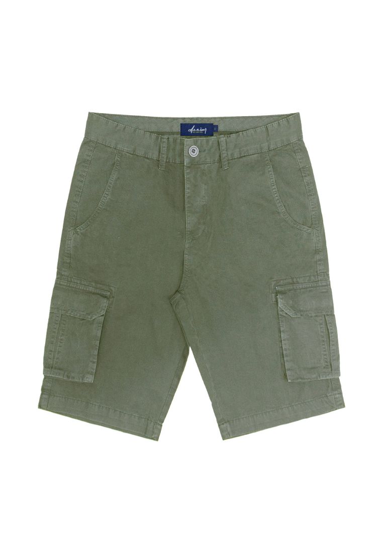 The Shirt Bar Solid Green Cargo Shorts SB3.1