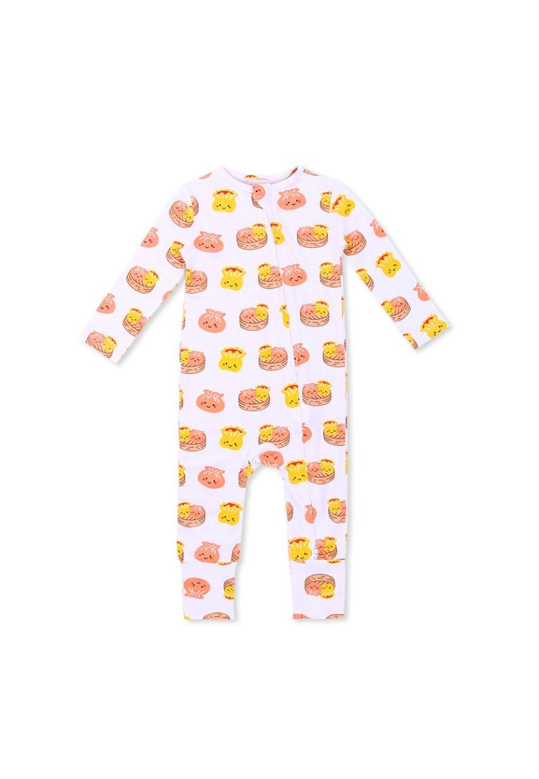 The Wee Bean 竹纖維有機棉可逆拉鏈嬰兒睡衣連體衣 - 點心