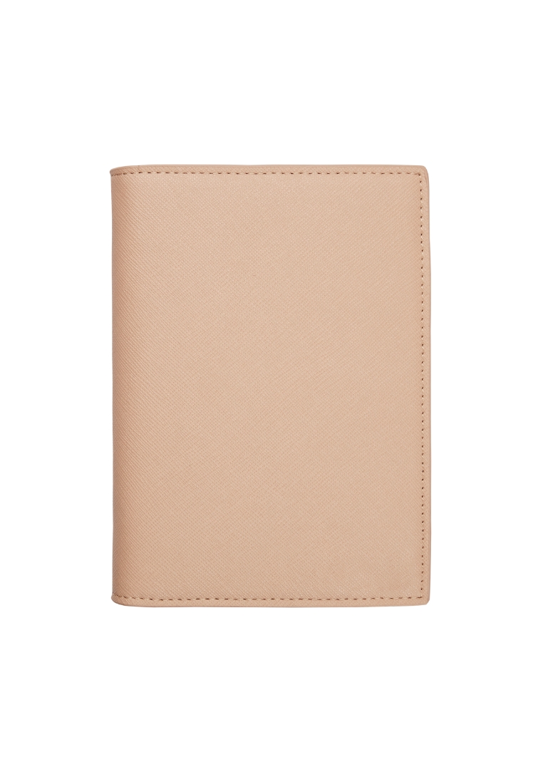 THEIMPRINT SAFFIANO LEATHER PASSPORT COVER - NUDE