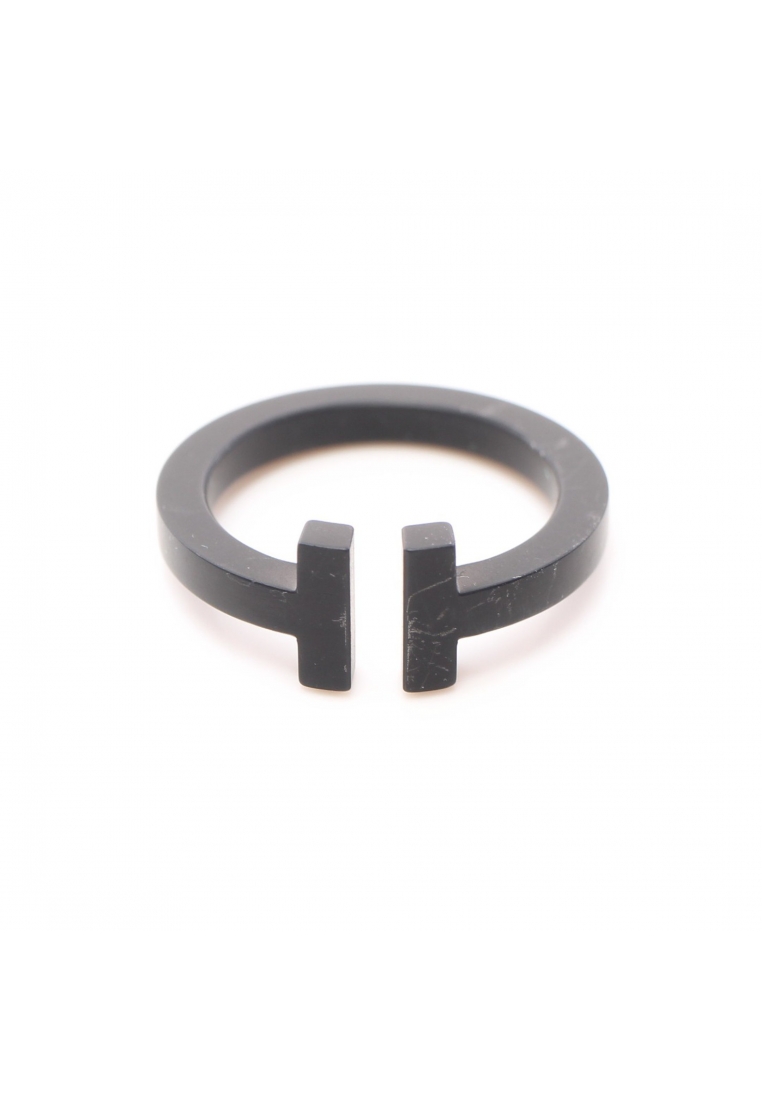 二奢 Pre-loved Tiffany & Co T Square ring ring SS black black coating