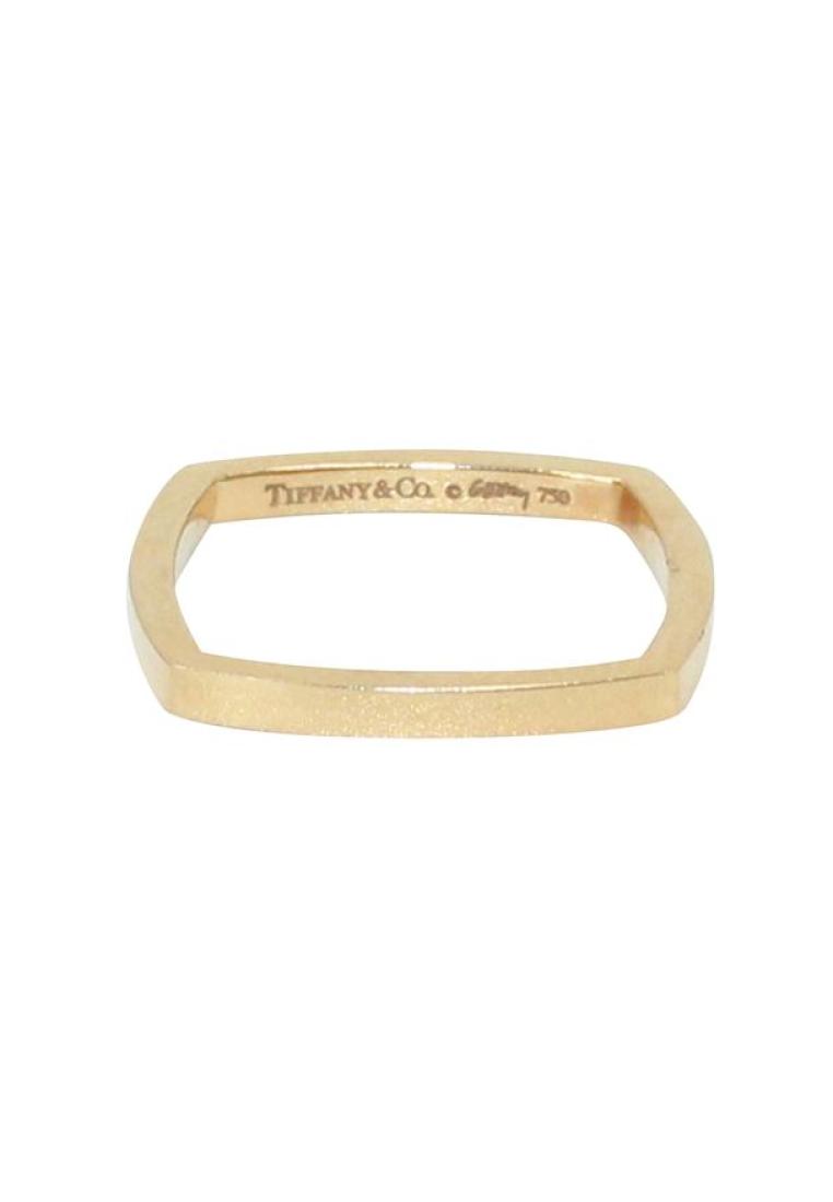 Tiffany & Co Pre-Loved TIFFANY & CO Square Shape Minimalistic 18K Gold Ring