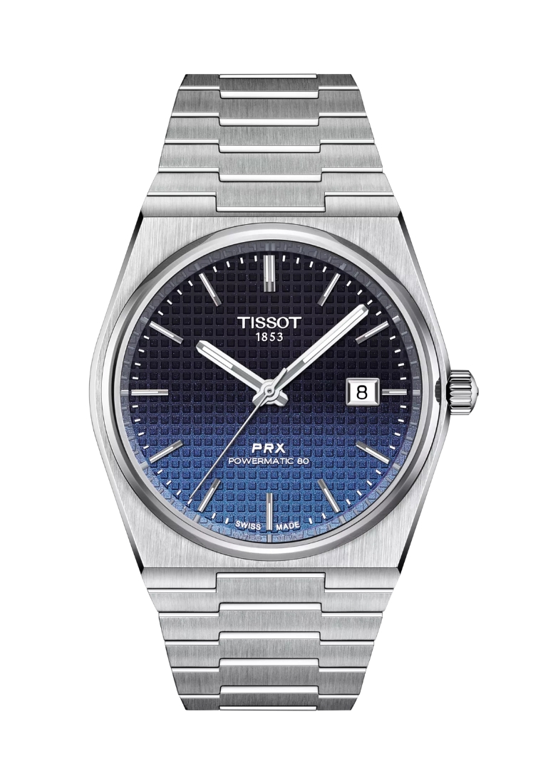 Tissot PRX Powermatic 80 40mm Gradient Black Chameleon Dial Stainless Steel Band Automatic Watch T1374071105101