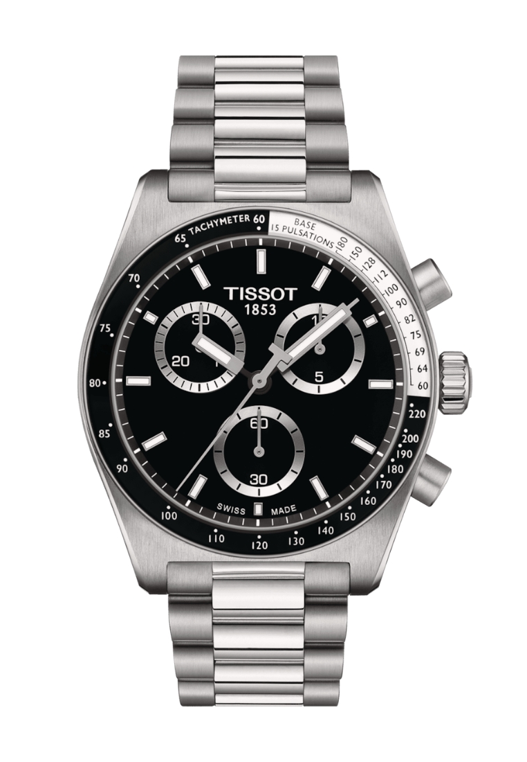 Tissot PR516 Chronograph Black Dial Stainless Steel Band Quartz Watch T1494171105100