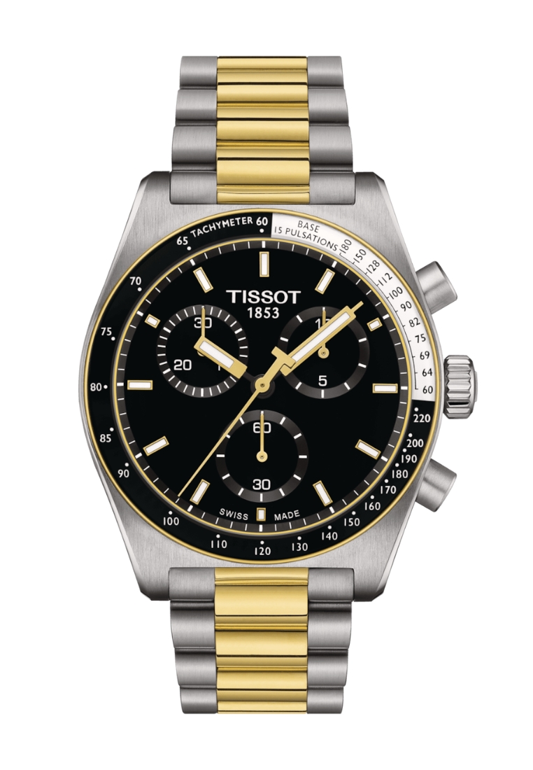 Tissot PR516 Chronograph Black Dial Stainless Steel Band Quartz Watch T1494172205100