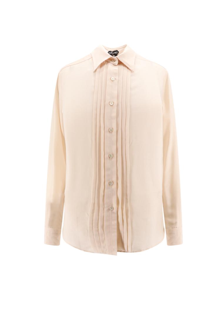 Tom Ford Silk shirt with pleated detail - TOM FORD - Pink