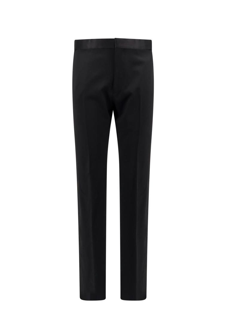 Tom Ford Virgin wool trouser with satin profiles - TOM FORD - Black