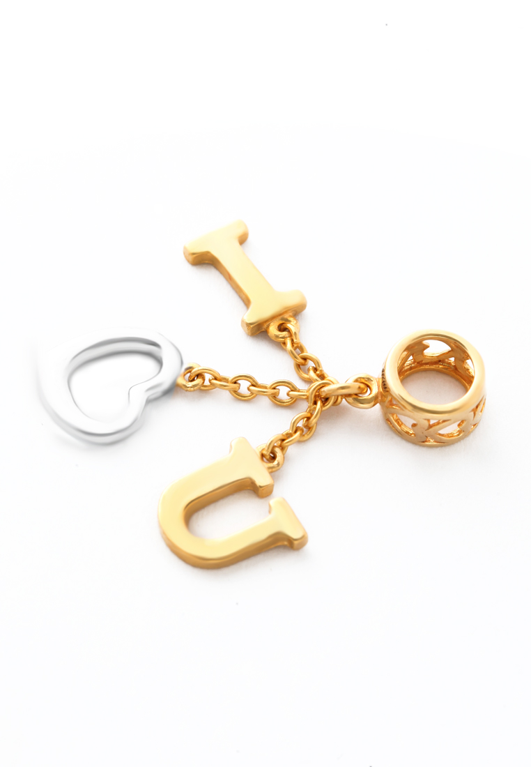 [TOMEI Online Exclusive] I Love You Charm - Colors of Memories , Yellow Gold 916