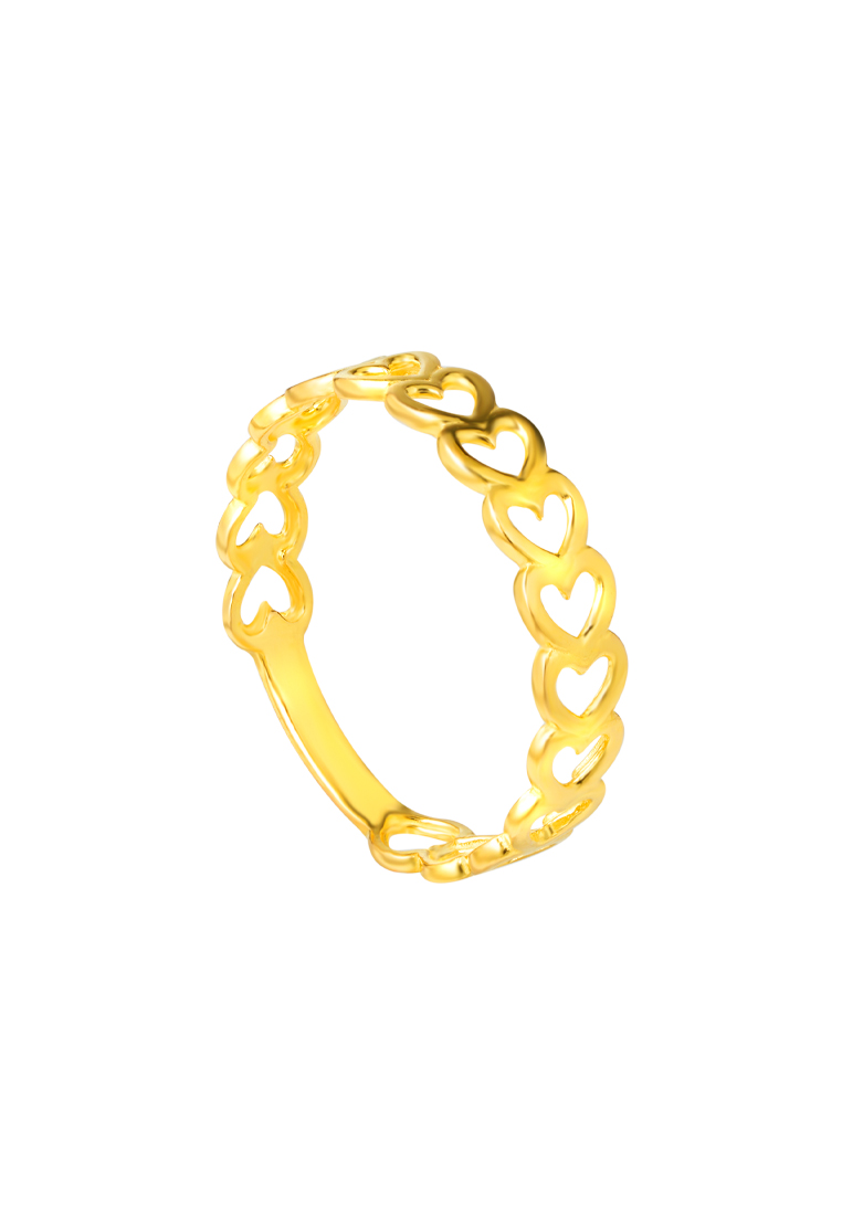 TOMEI [Online Exclusive] Simply Hearts Ring, Yellow Gold 916