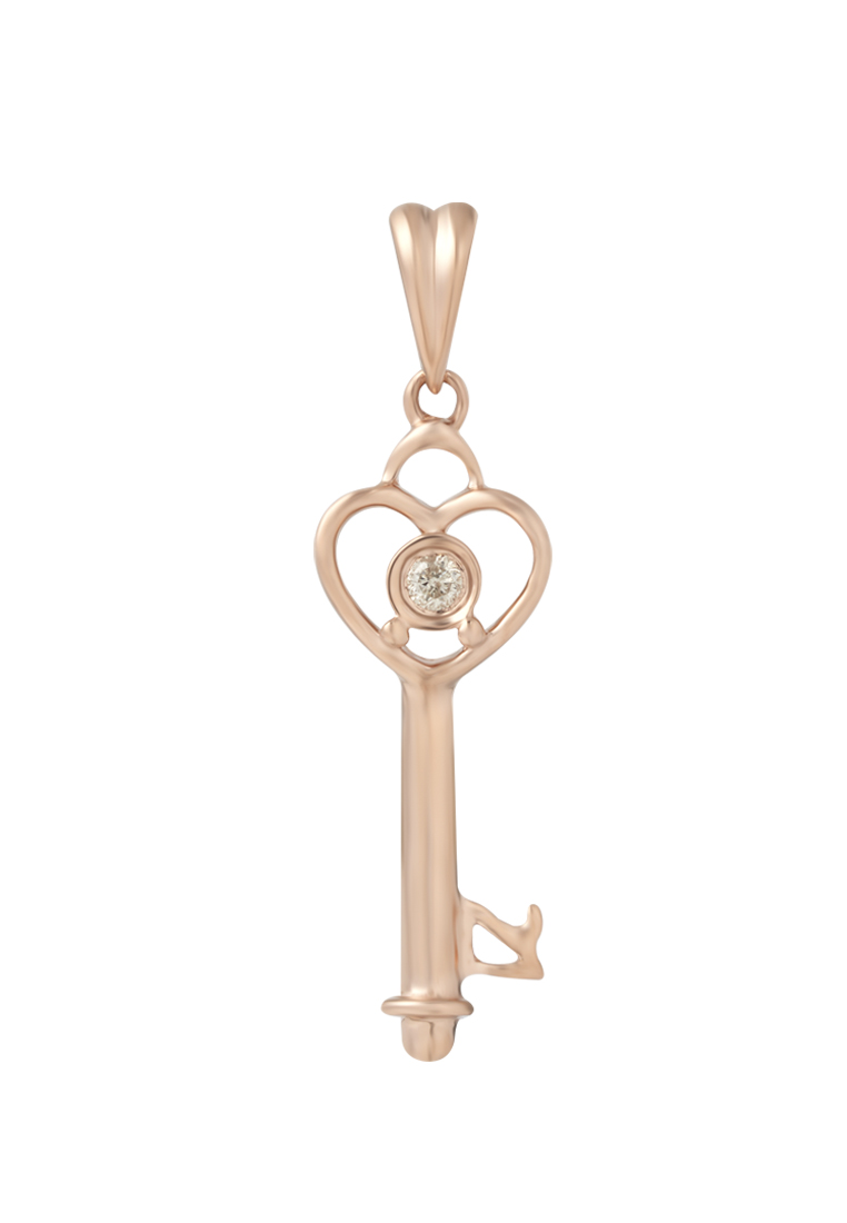 TOMEI [Online Exclusive] Awesome 21st Lovely Key Pendant, Rose Gold 375