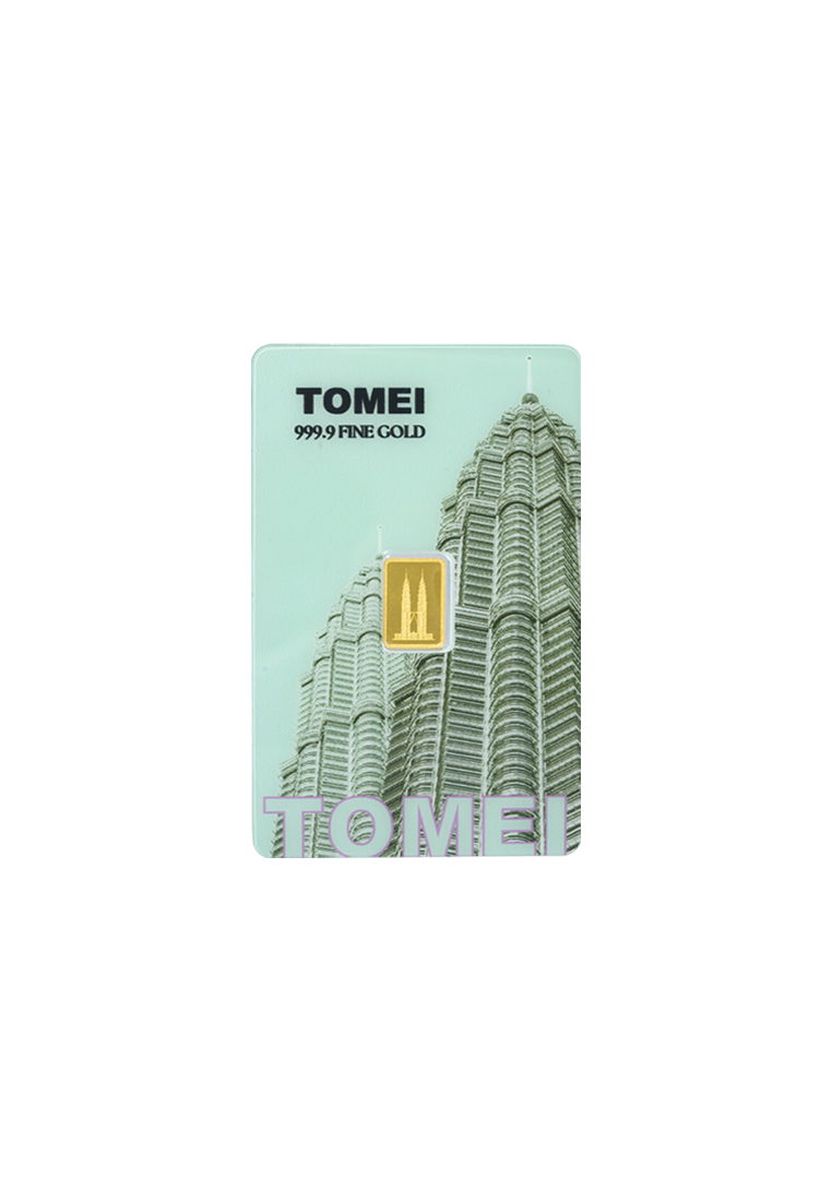 TOMEI [Tomei Exclusive] KLCC Twin Towers Wafer | 1 Gram | Fine Gold 9999