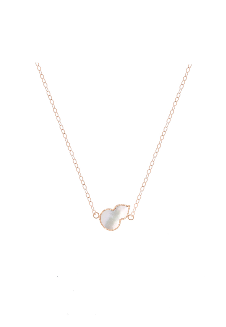 TOMEI Gourd (HuLu) Necklace, Mother of Pearl I Rose Gold 750 (WN2-GD)