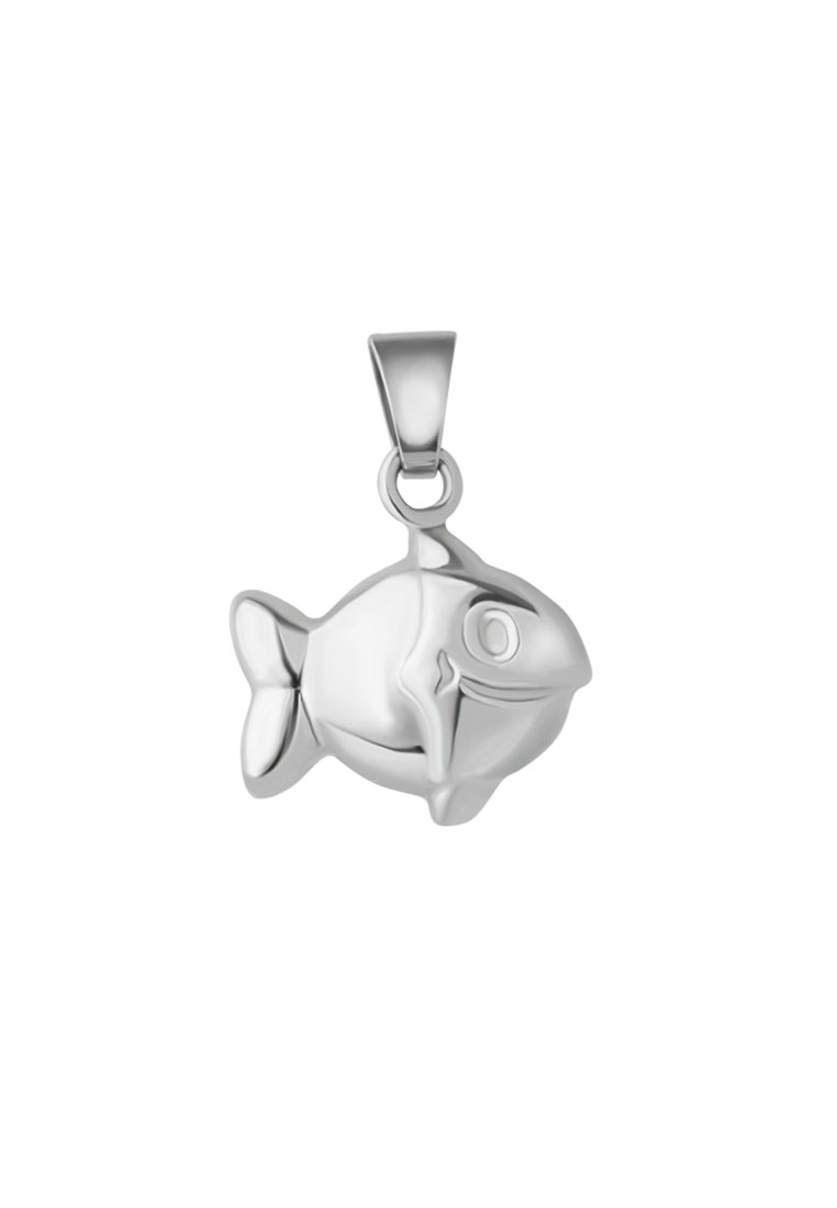 TOMEI Jolly and Zippy Fish Pendant, White Gold 750 (UPC0007BBR)