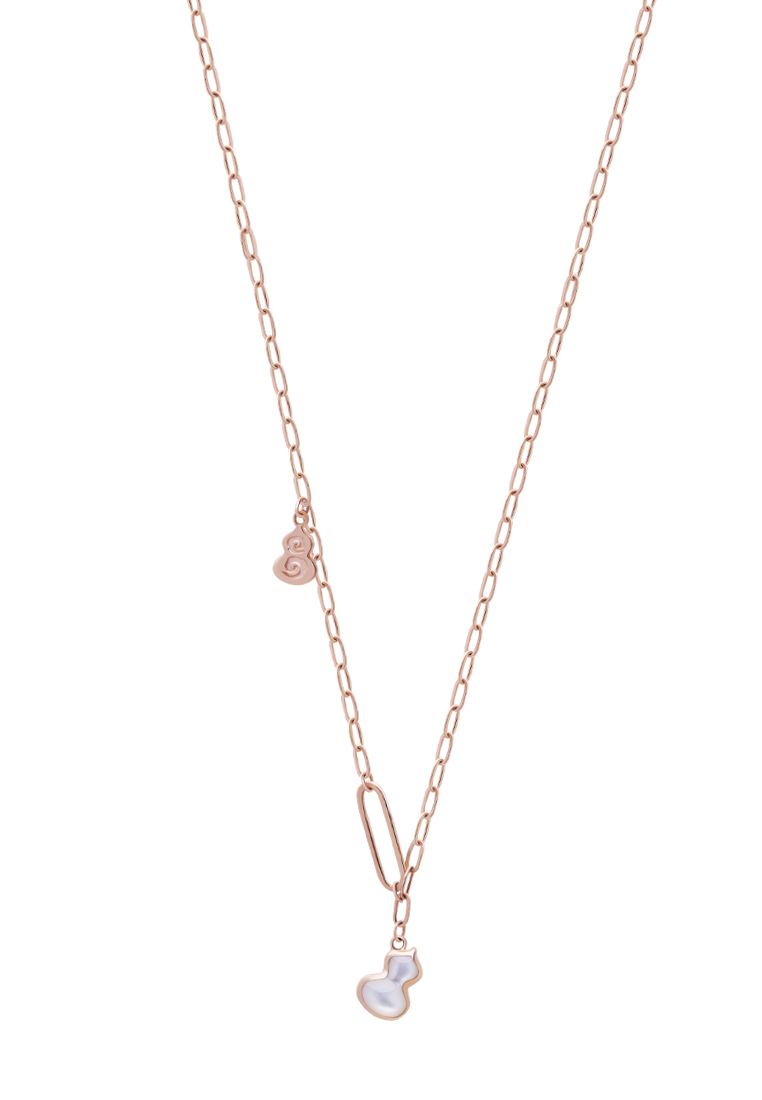TOMEI Rouge Collection, Hulu With MOP Necklace Rose Gold 750