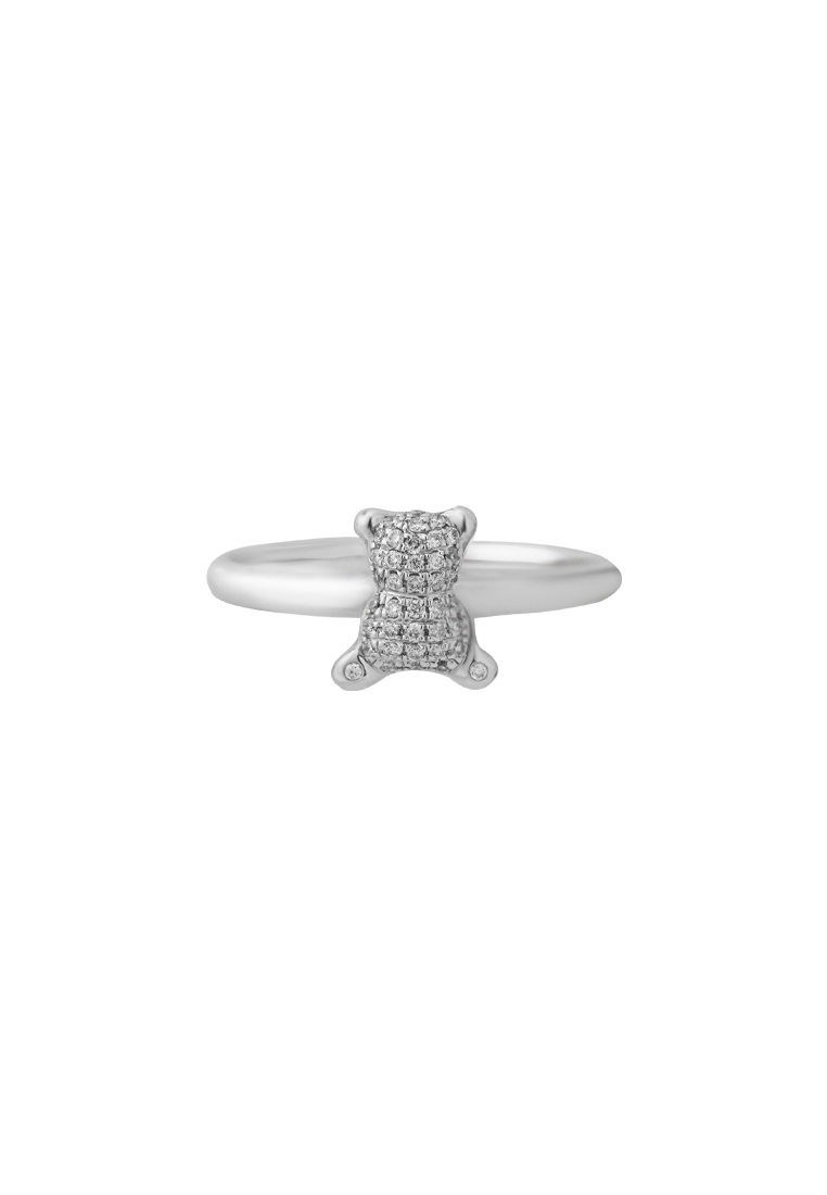 TOMEI [MIX AND MATCH] Teddy Diamond Ring, White Gold 375W (R4183)-Size 10