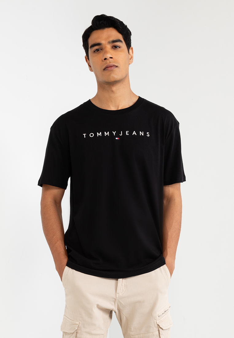 Tommy Hilfiger 常規線性LOGO印花T恤 - Tommy Jeans