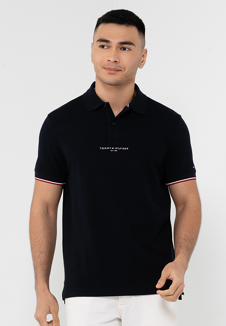 Tipped Cuffs Logo Regular Polo Shirt - Tommy Hilfiger